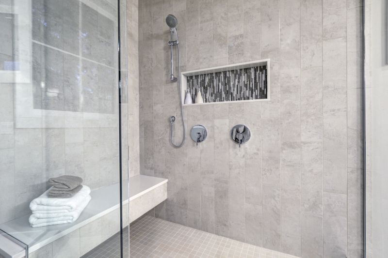 Shower with Built-in Bench